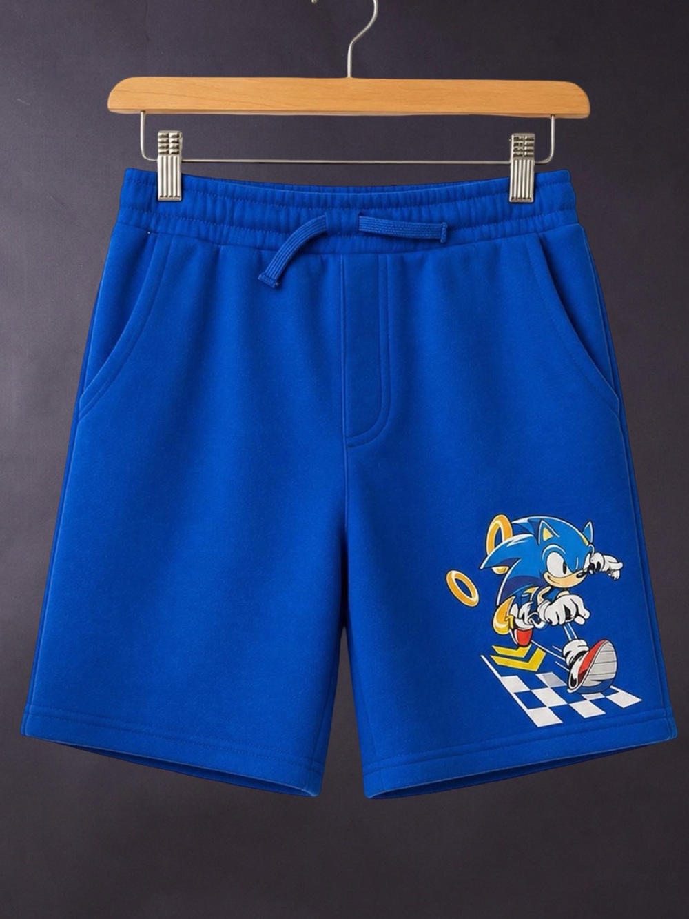 Boys SONIC the Hedgehog Graphic Fleece Shorts XL 14/16 Drawstring Shorts